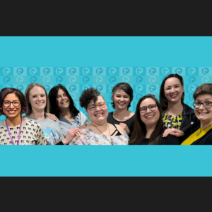 A group of 8 humans against a background of the pet harmony logo.