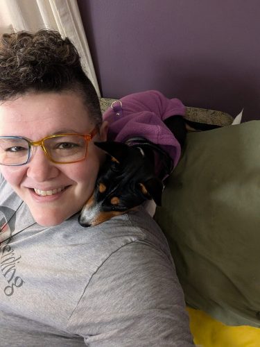 Emily gets Miley snugs