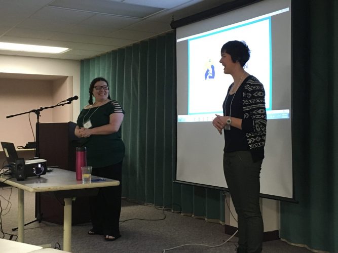 Allie & Emily speaking at a FTH Workshop